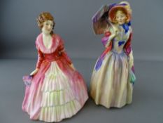 Two early Royal Doulton ladies 'Charmaine' HN1569 and 'Miss Demure' HN1560, circa 1930s