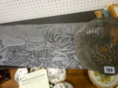 Celtic Tradecraft plaque depicting an Art Nouveau style maiden, initialled 'P B L' and a pewter