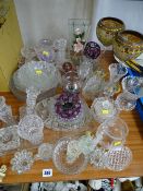 Collection of ornamental glassware