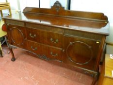Good mahogany railback sideboard