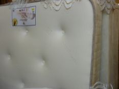 Junior double divan bed with Cleo open coil memory foam topped mattress