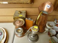 Parcel of copper, brass and electroplate