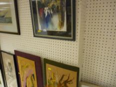 Parcel of tapestries, paintings, engravings (four)