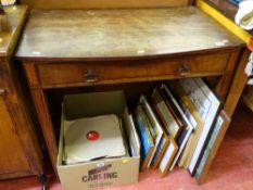 Regency mahogany single drawer side table with ebony string inlay