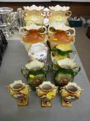 Large parcel of Staffs vases