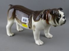 Russian porcelain animal figurine of a bulldog