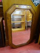 Oak framed vintage mirror