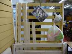 Modern pine cabin style bed frame