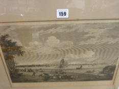 Historical engraving of Liverpool City and Harbour and another engraving 'The Windsor Coach'