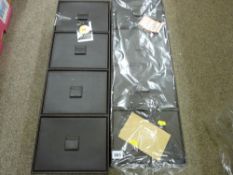 Pair of faux leather drawer sets