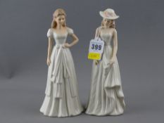 Two SPL porcelain lady figurines