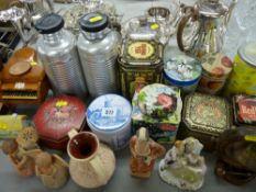 Parcel of vintage advertising tins and miscellaneous items