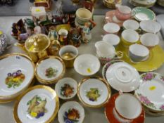 Large parcel of teaware, cabinet porcelain including Colclough, Paragon etc
