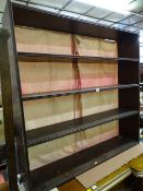 Mahogany open book rack