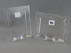 Two Waterford crystal photograph frames