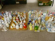 Four trays (trays belong to saleroom) containing large quantity of decorative, novelty and other