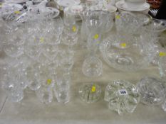 Large parcel of heavy glassware including excellent quality bowls etc
