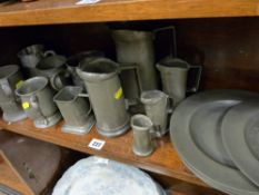 Excellent parcel of antique pewter