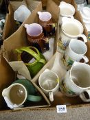 Collection of mainly Staffs jugs