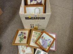 Box of paintings, prints etc