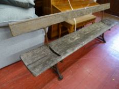 Wooden slatted garden bench