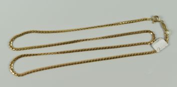9CT GOLD FINE LINK NECKLACE, 12.2grams approx.