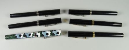 SIX VARIOUS VINTAGE SHEAFFER PENS including a vintage black Sheaffer NoNonsense fountain pen &