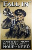 A WWI ENLIST PROPAGANDA POSTER 