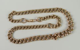 9CT GOLD GRADUATED CURB LINK CHAIN, 34.4grams approx.