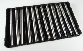 TRAY OF TWELVE VINTAGE PARKER 25 six fountain pens, four ballpoint pens, two rollerball pens, all