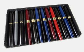 TRAY OF TWLEVE VARIOUS VINTAGE IMPERIAL SHEAFFER FOUNTAIN PENS including three Imperial I - 2