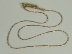 A 9CT THREE-COLOUR GOLD TWIST NECKLACE, 3grams
