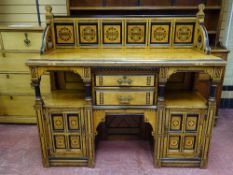 A 19th CENTURY AESTHETIC GOTHIC REFORM OAK SIDEBOARD, attributed to Charles Bevan, probably for