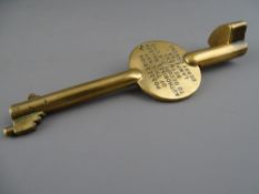 A GWR GANGER OCCUPATION KEY, inscribed 'Possession of the key authorizes Ganger to occupy the line