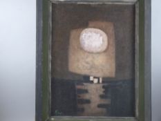 VICTOR NEEP (1921-1979, Rhosgadfan) oil on canvas - abstract entitled 'Nocturne', signed, 40 x 30