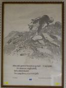 SIR KYFFIN WILLIAMS RA print/poster - 'Y Ci Defaid, Thomas Richards, Llanfrothen'