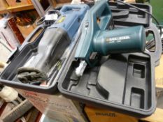 Parcel of power tools including a Powercraft PRS-850 rip saw, Earlex steam wallpaper stripper, Black