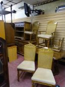 Excellent modern oak dining suite comprising extending table with six (four plus two) dining chairs,