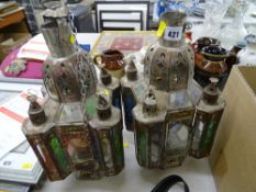 Pair of Moroccan style hall lantern lamps