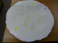 Shaped white marble table top