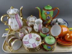 Continental porcelain coffee set with other European and Oriental china