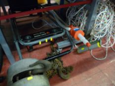 Block and tackle by The Vaughan Crane Company Ltd, Manchester and a Black & Decker tough truck etc