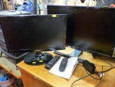 Two Samsung small screen LCD TVs E/T