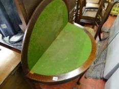 Half moon card table