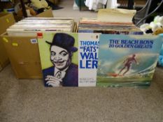 Two boxes of vintage music LPs, piano, some classical, movie music etc