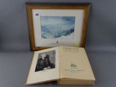 HRH Prince of Wales framed print titled 'Wensleydale, Yorkshire' and a first edition book titled '