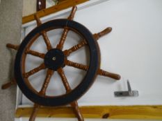 Vintage ship's wheel approx 103 cms high
