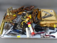 Collection of vintage and modern corkscrews and bottle openers etc
