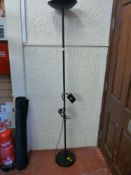 Modern uplighter finished in black E/T