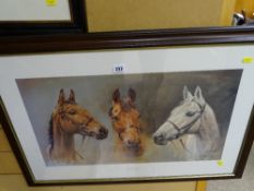S L CRAWFORD print - 'We Three Kings, Arkle, Red Rum & Desert Orchid'